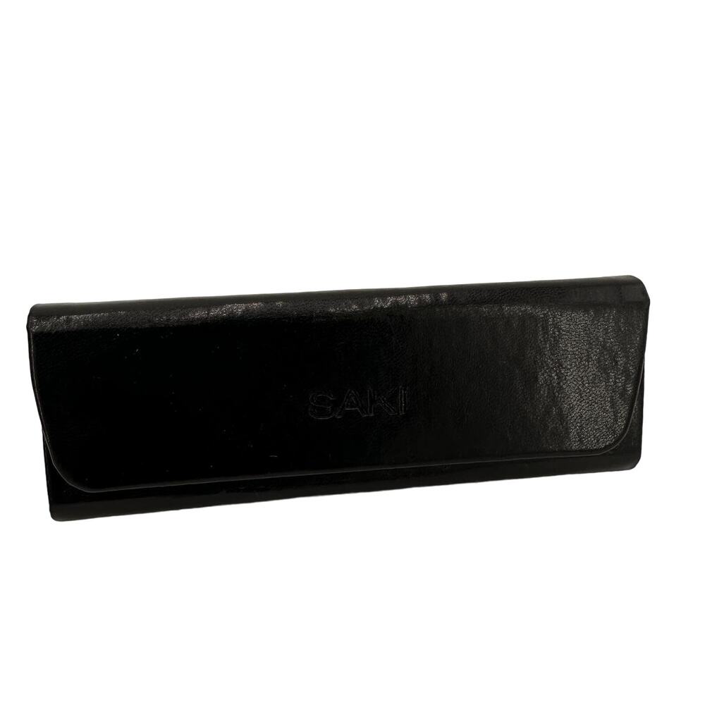 Saki Black Leather Sunglasses Eyeglasses Case